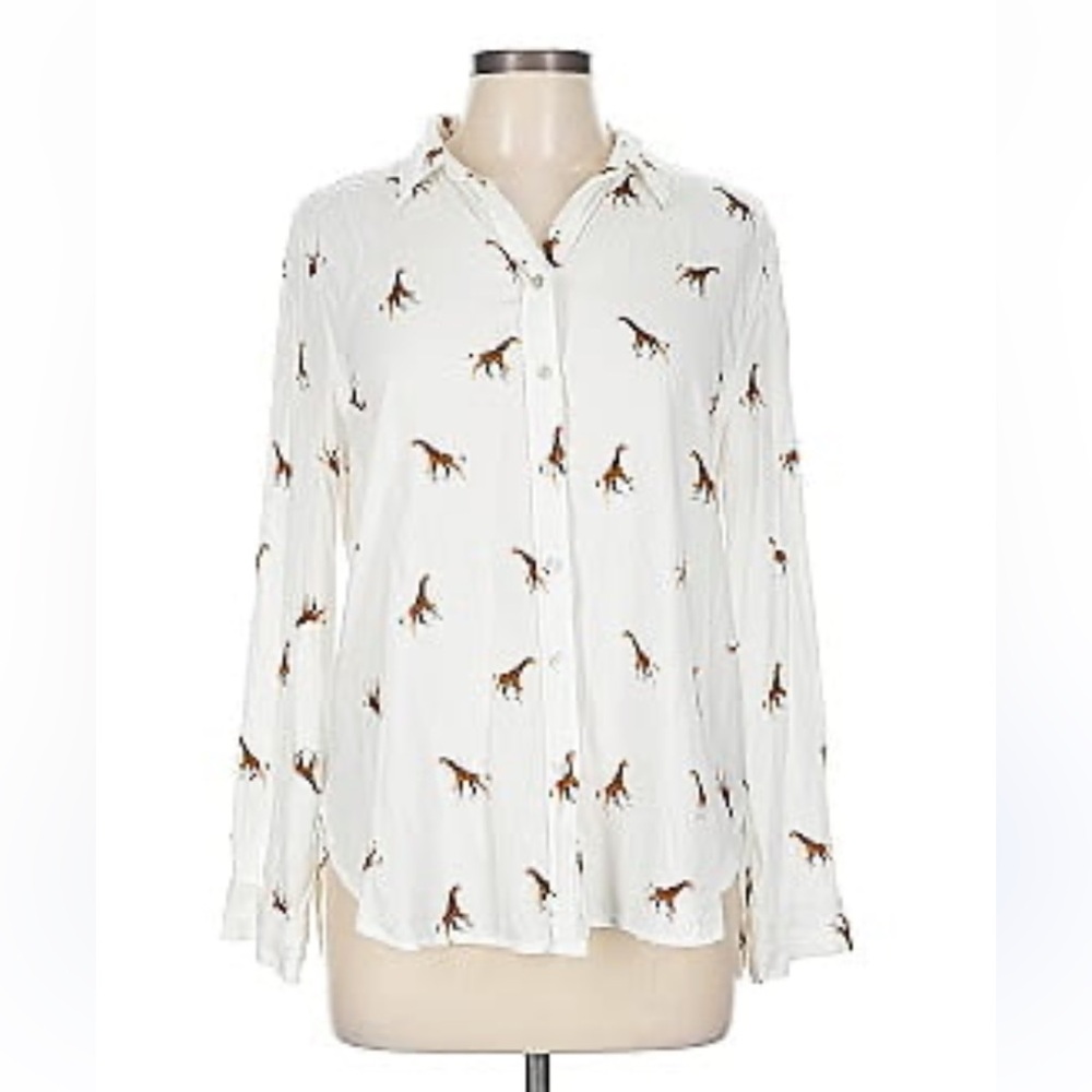 Jane and Delancey Cream Long Sleeve Button Down Shirt
